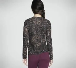 Tops|Tops<SKECHERS GO DRI Serene Cheetah Long Sleeve NATURAL / TAUPE