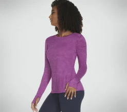 Tops|Tops<SKECHERS GO DRI Swift LS Crew VIOLET