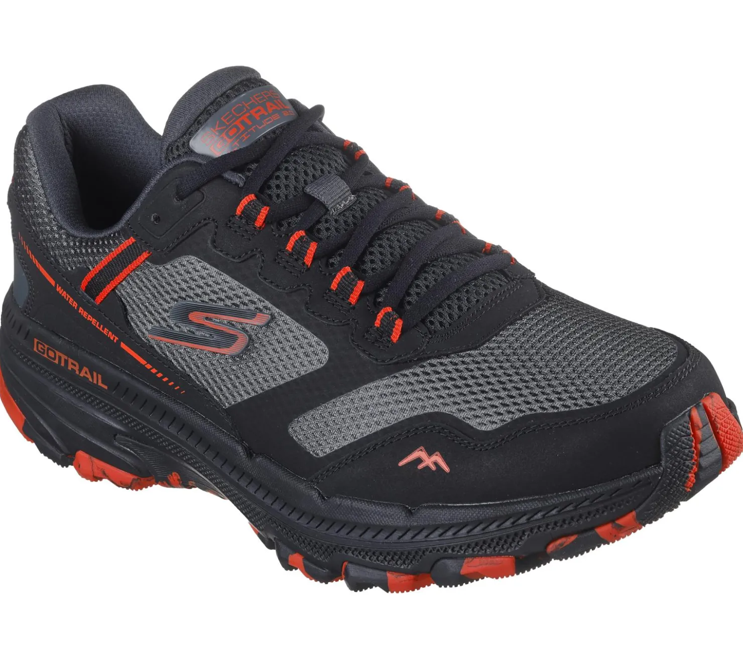 Lace Up|Athletic Sneakers<SKECHERS GO RUN Trail Altitude 2.0 - Marble Rock 3.0 BLACK / ORANGE