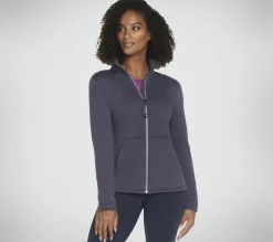 Tops|Tops<SKECHERS GO SNUGGLE Jacket PURPLE / CHARCOAL