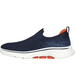 Slip-Ons|Athletic Sneakers<SKECHERS GO WALK 7 NAVY / ORANGE