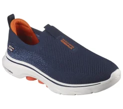 Slip-Ons|Athletic Sneakers<SKECHERS GO WALK 7 NAVY / ORANGE