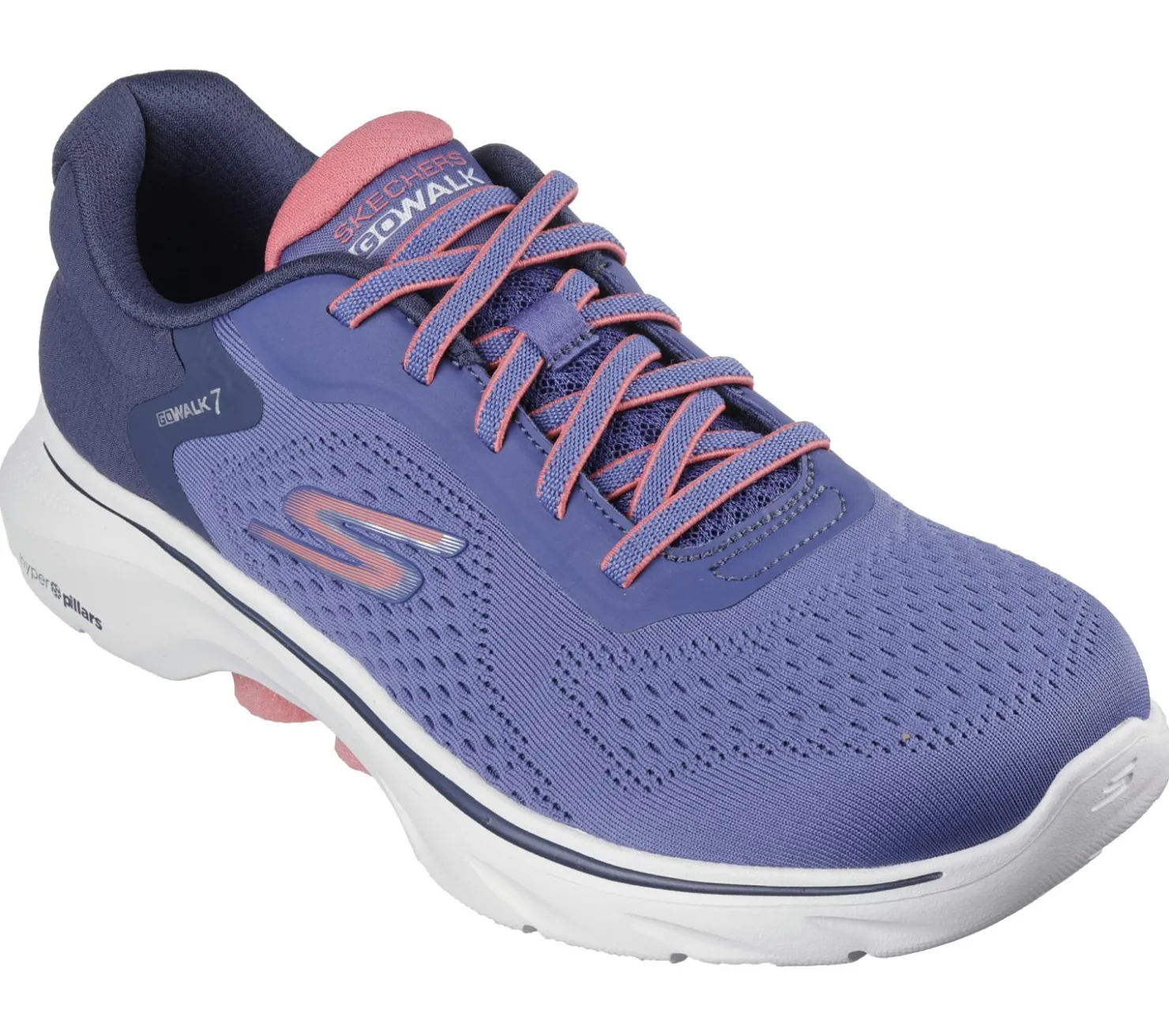 Slip-Ons|Casual Sneakers<SKECHERS GO WALK 7 - Cosmic Waves NAVY / CORAL