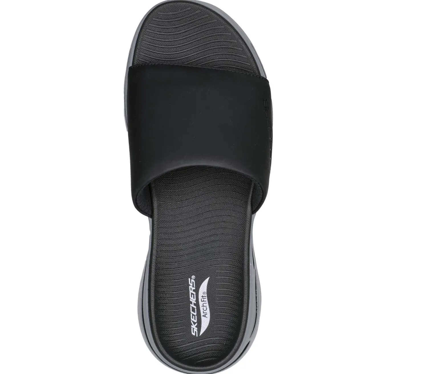 Sandals<SKECHERS GO WALK Arch Fit Sandal - Gradual BLACK / GRAY