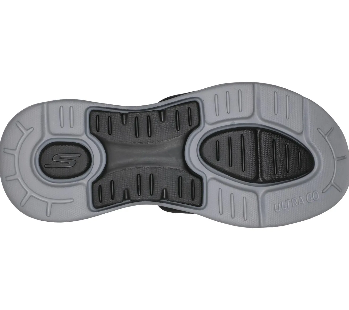 Sandals<SKECHERS GO WALK Arch Fit Sandal - Gradual BLACK / GRAY