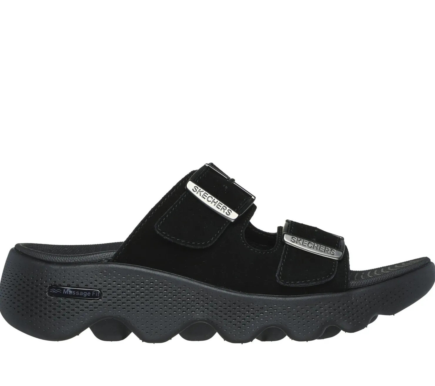 Sandals<SKECHERS GO WALK Massage Fit - Immerse BLACK