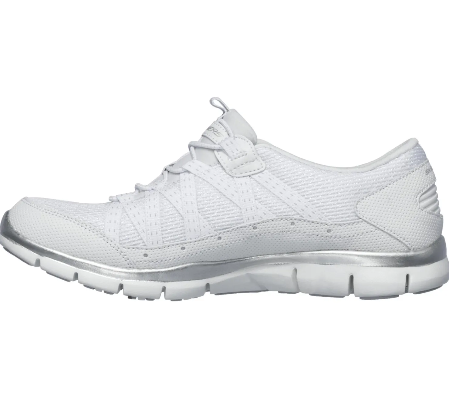 Slip-Ons<SKECHERS Gratis - Strolling WHITE / SILVER
