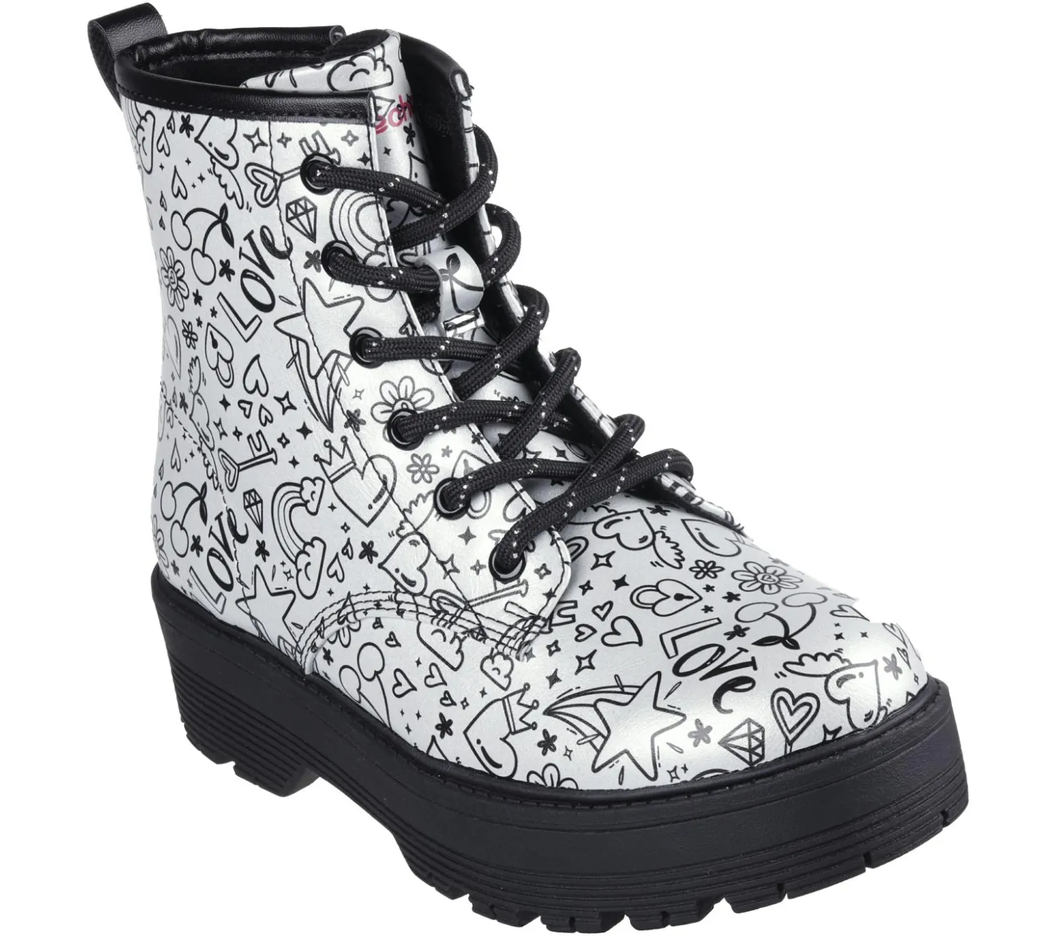 Lace Ups|Boots<SKECHERS Gravlen Hi - Doodle Down SILVER / BLACK