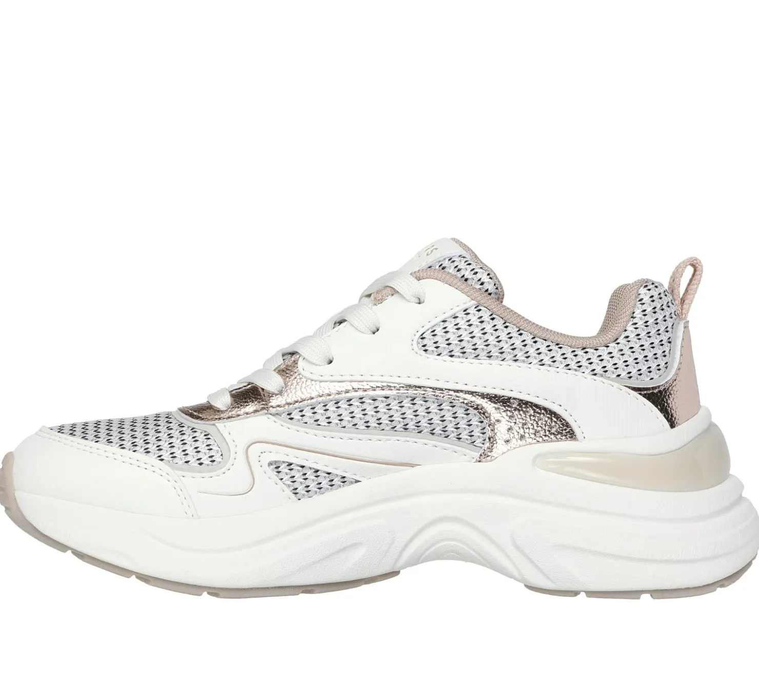 Lace Up|Casual Sneakers<SKECHERS Hazel - Metallic Soiree WHITE / GOLD