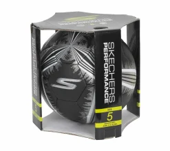 Sporting Goods|Accessories<SKECHERS Hex Metallic Mini Stripe Size 5 Soccer Ball BLACK