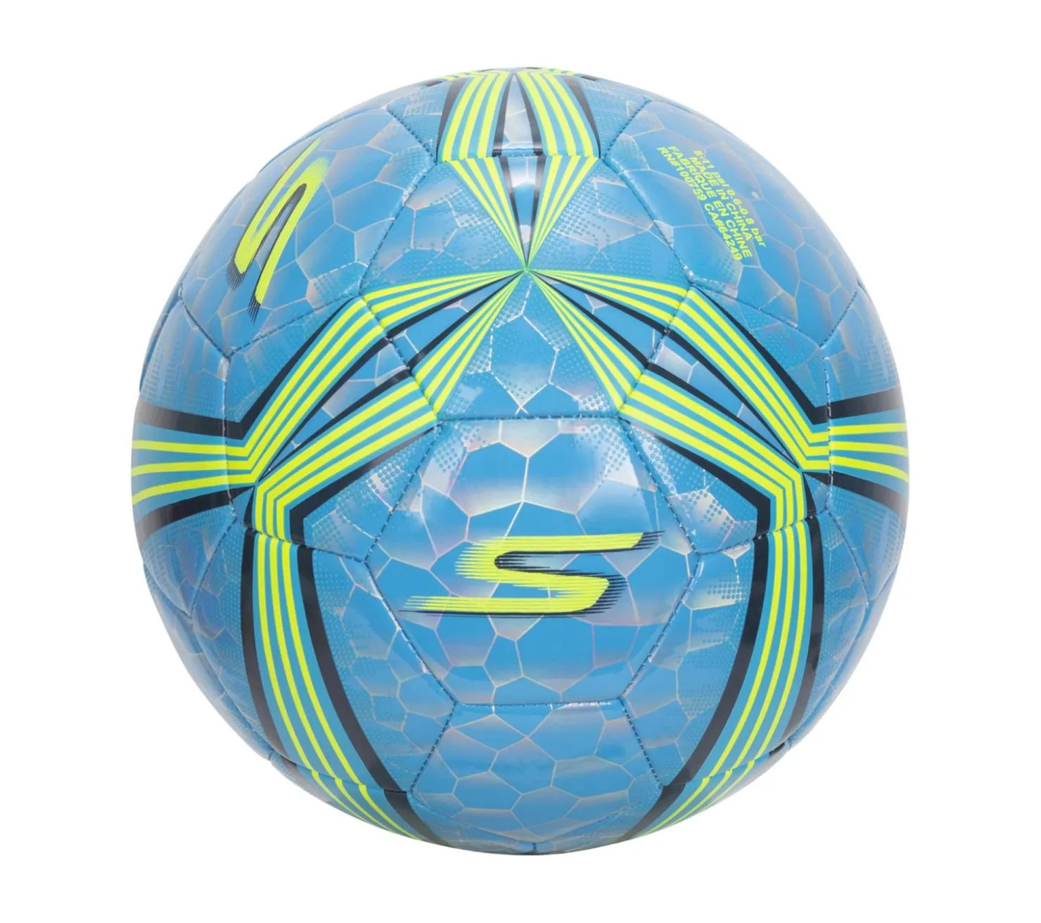 Sporting Goods<SKECHERS Hex Multi Mini Stripe Size 5 Soccer Ball SILVER / LIGHT BLUE