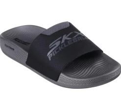 Sandals<SKECHERS Hyper Slide - Revive GRAY / BLACK