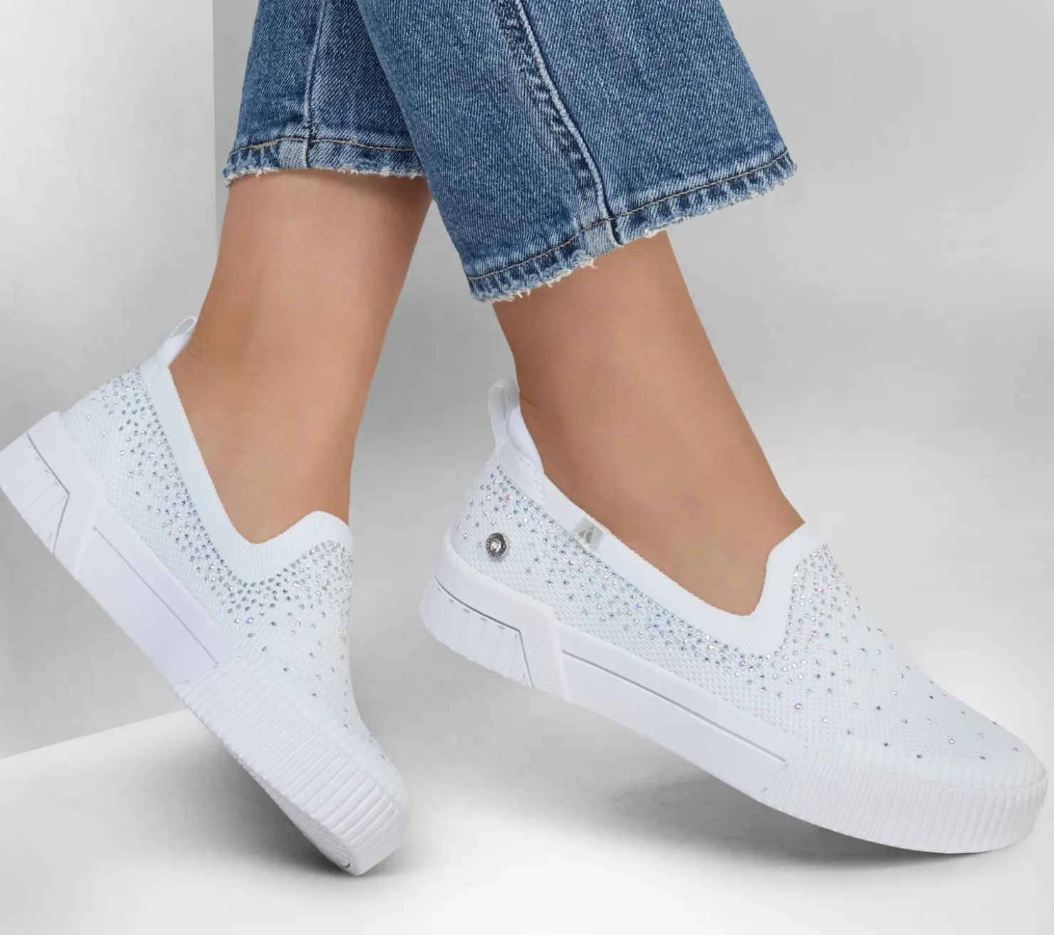 Slip-Ons|Casual Sneakers<SKECHERS Jade - Shining Stones WHITE