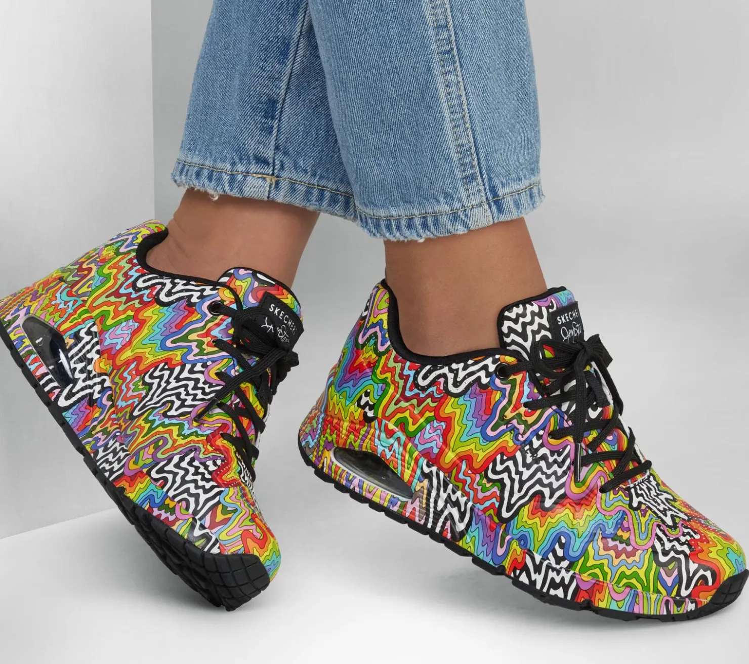 Lace Up|Casual Sneakers<SKECHERS Jen Stark: Uno - Infinite Drip MULTI