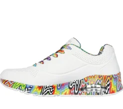 Lace Up|Casual Sneakers<SKECHERS Jen Stark: Uno - Stark Mini Drip WHITE / MULTI