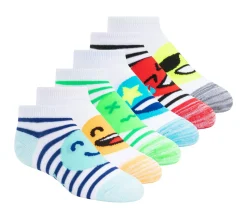Socks|Socks<SKECHERS Lowcut Emoticon Socks - 6 Pack MULTI