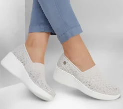 Wedges|Slip-Ons<SKECHERS Martha Stewart: Pier-Lite - Reflection LIGHT GRAY / SILVER