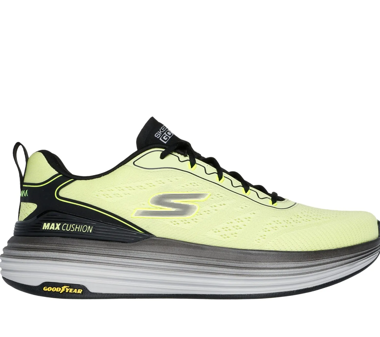 Lace Up|Athletic Sneakers<SKECHERS Max Cushioning Suspension - Voyager LIME / BLACK