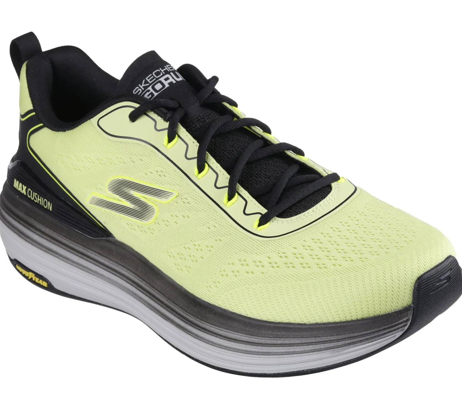 Lace Up|Athletic Sneakers<SKECHERS Max Cushioning Suspension - Voyager LIME / BLACK