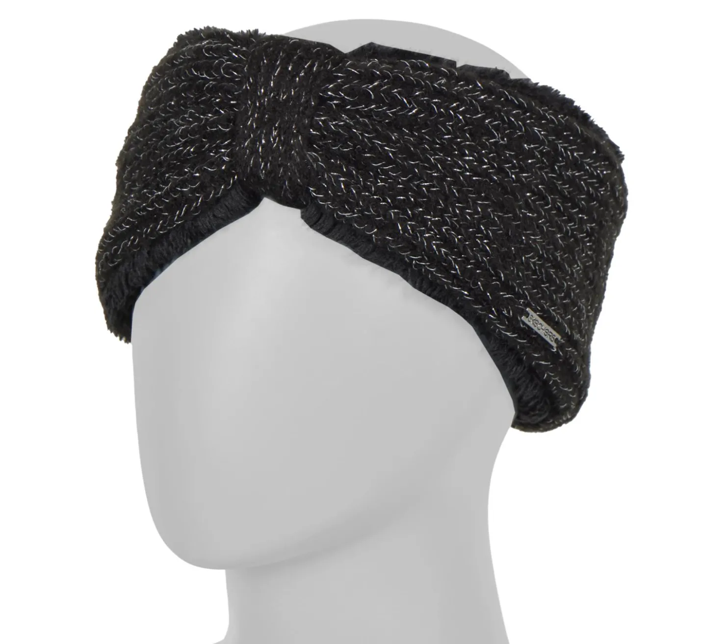 Cold Weather Gear<SKECHERS Metallic Yarn Winter Headwrap BLACK