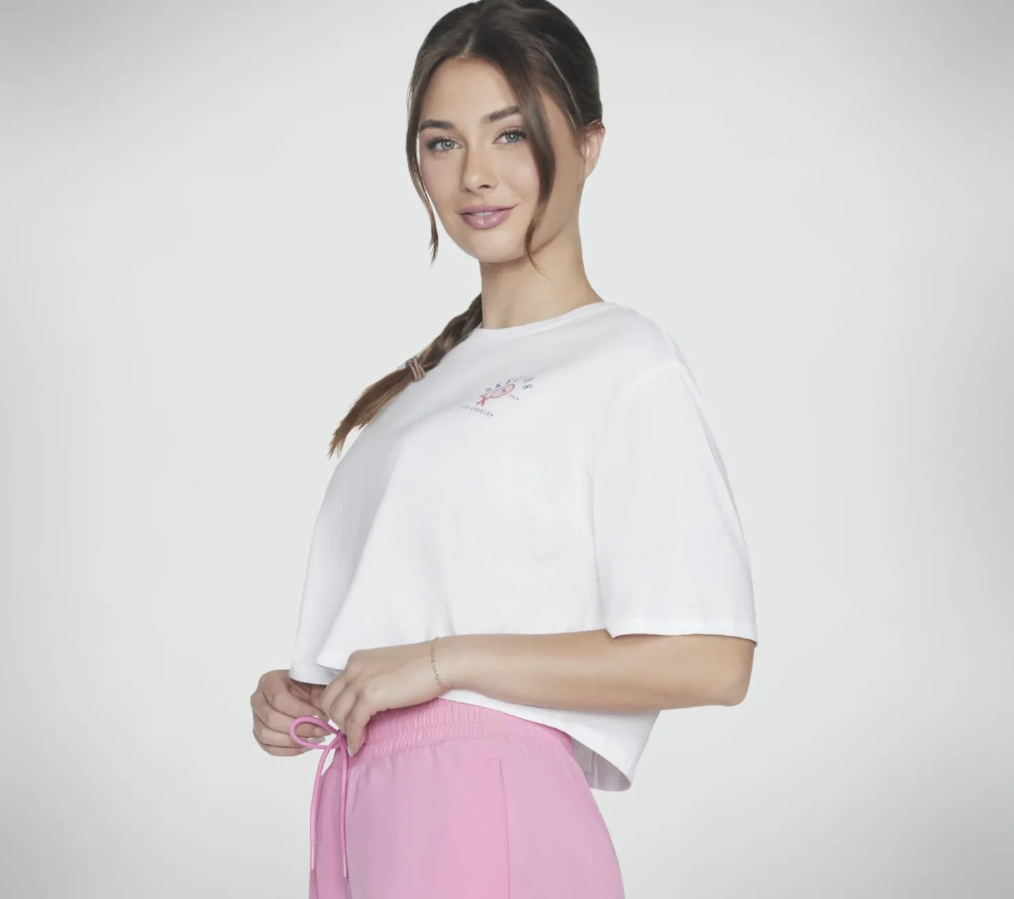 Tops|Tops<SKECHERS Pickleball Queen Crewneck Tee WHITE
