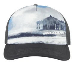 Hats|Accessories<SKECHERS PIER TRUCKER BLACK / CHARCOAL