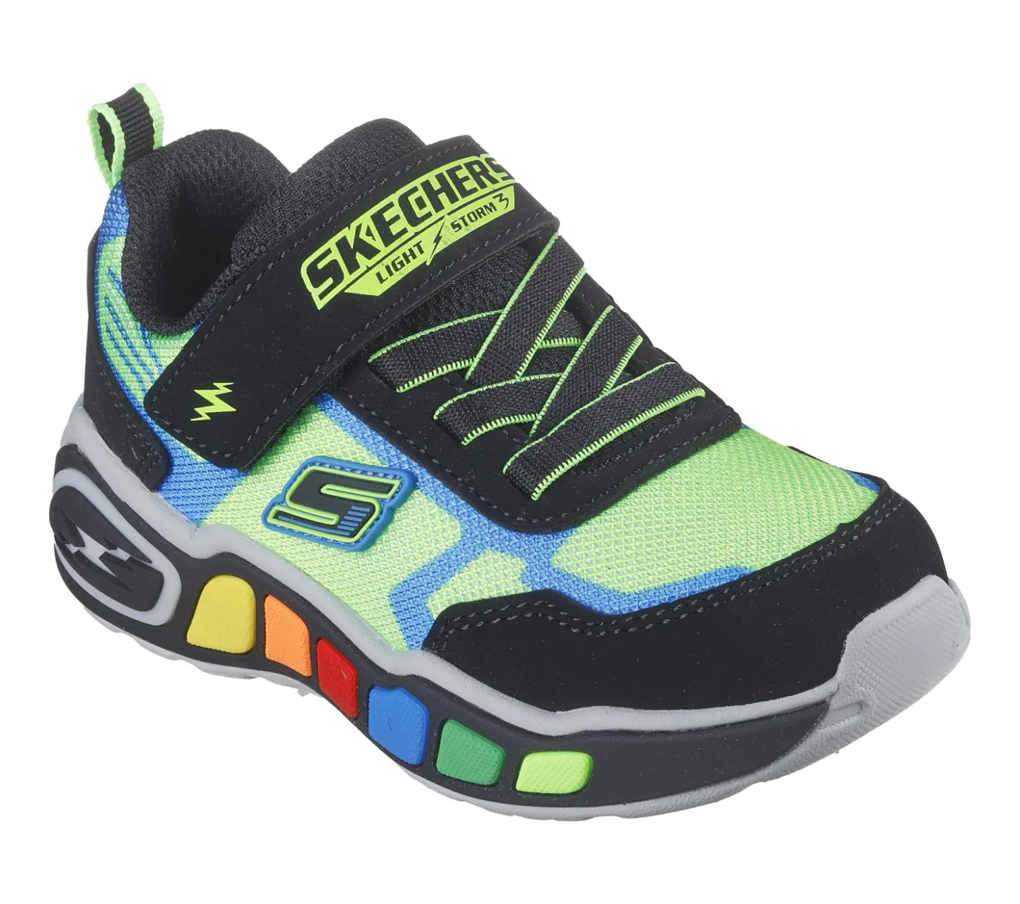 Light-Up|Athletic Shoes & Sneakers<SKECHERS Play Scene - Storm Brights LIME / BLACK