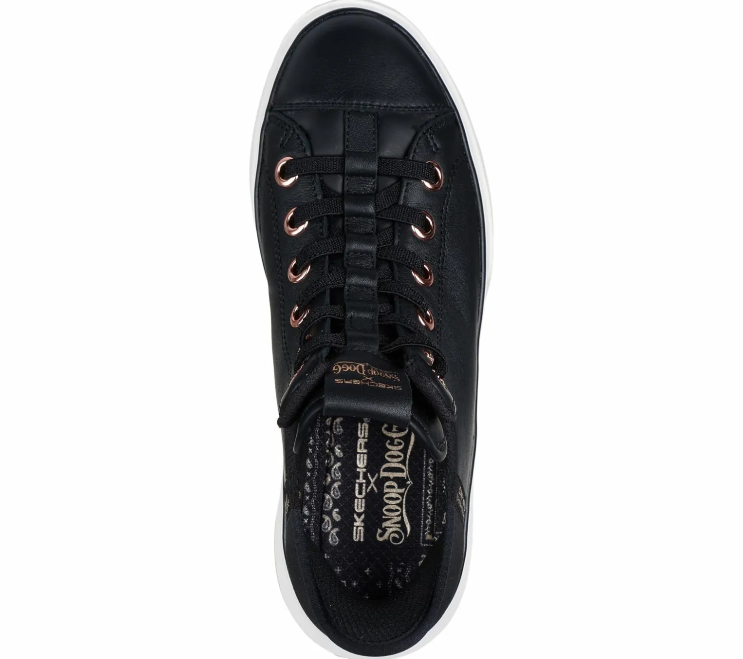 Hands Free Slip-Ins|Casual Sneakers<SKECHERS Premium Leather Slip-ins Snoop One - OG BLACK