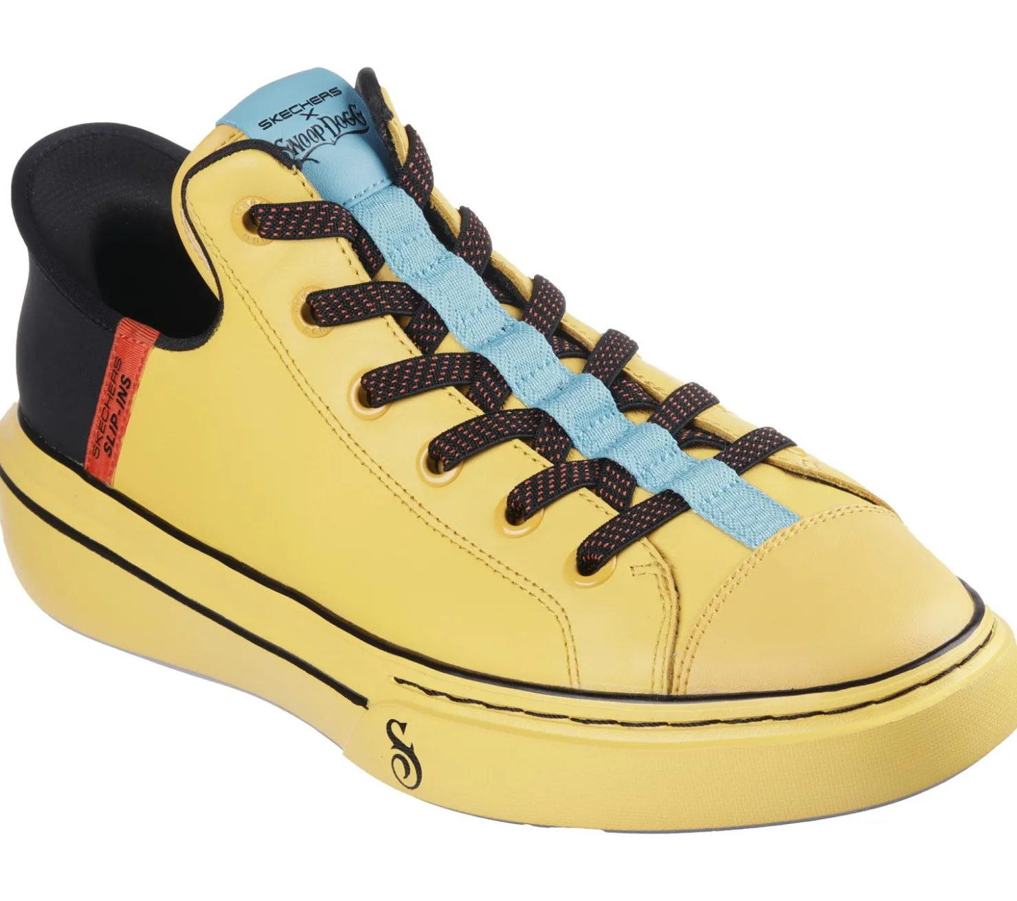 Hands Free Slip-Ins|Casual Sneakers<SKECHERS Premium Leather Slip-ins Snoop One - OG YELLOW / BLACK