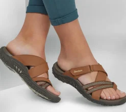 Sandals<SKECHERS Reggae - Sunday Stroll BROWN