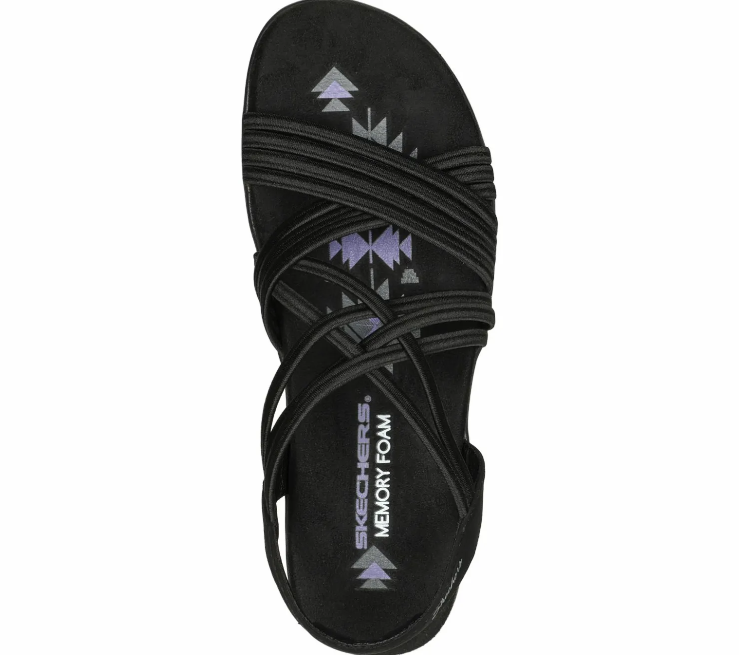 Sandals<SKECHERS Reggae Slim - Sunnyside BLACK