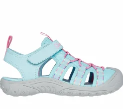 Sandals<SKECHERS Reggae Troop AQUA / PINK