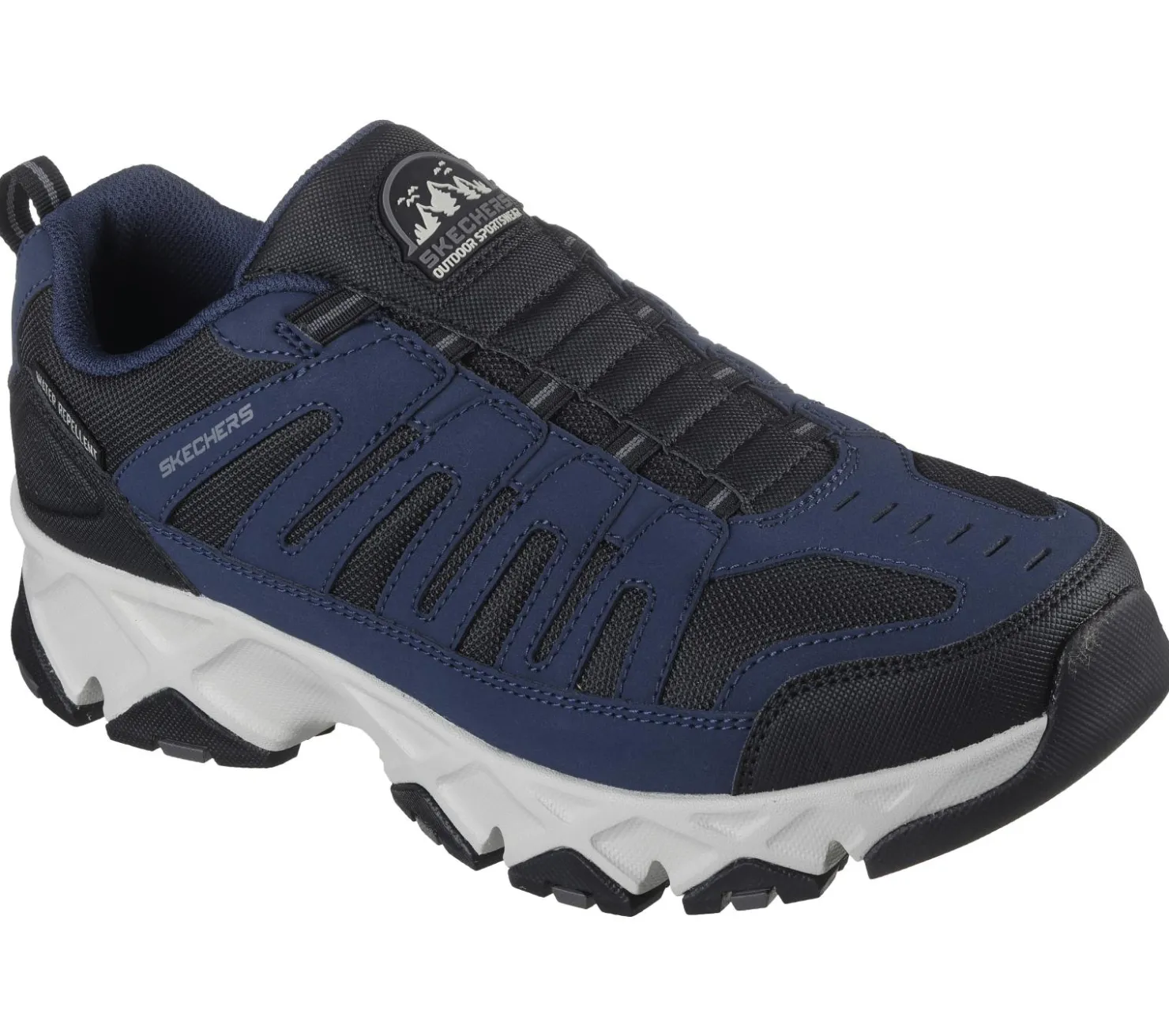 Slip-Ons|Athletic Sneakers<SKECHERS Relaxed Fit: Crossbar - Cedar NAVY / BLACK