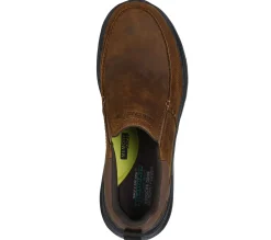 Dress Shoes|Slip-Ons<SKECHERS Relaxed Fit: Decklan - Aldred BROWN