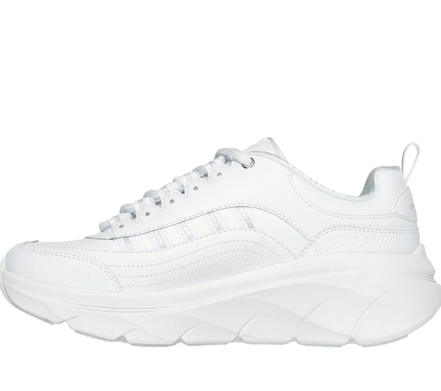 Lace Up|Athletic Sneakers<SKECHERS Relaxed Fit: D'Lux Walker 2.0 - Golden Step WHITE / SILVER