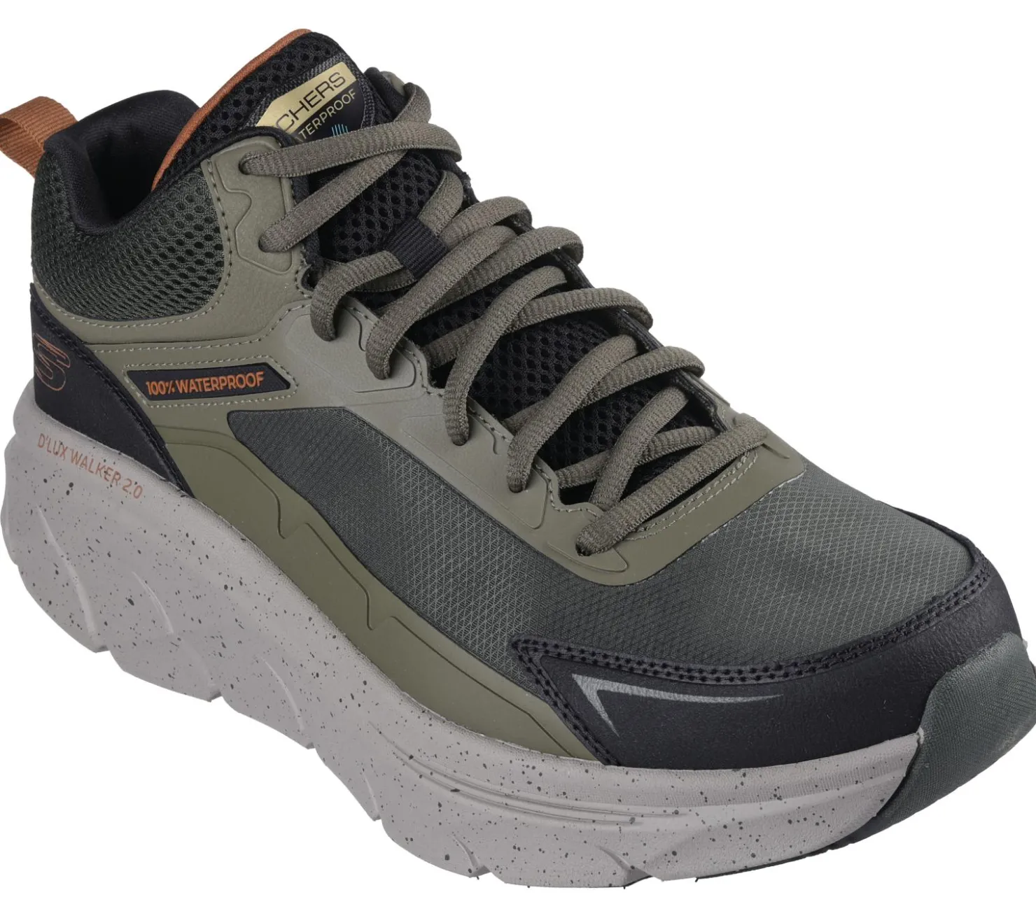 Athletic Sneakers<SKECHERS Relaxed Fit: D'Lux Walker 2.0 - Grailo OLIVE / ORANGE