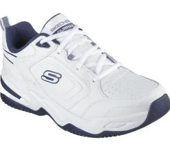 Lace Up|Athletic Sneakers<SKECHERS Relaxed Fit: Durham - Delck WHITE / NAVY