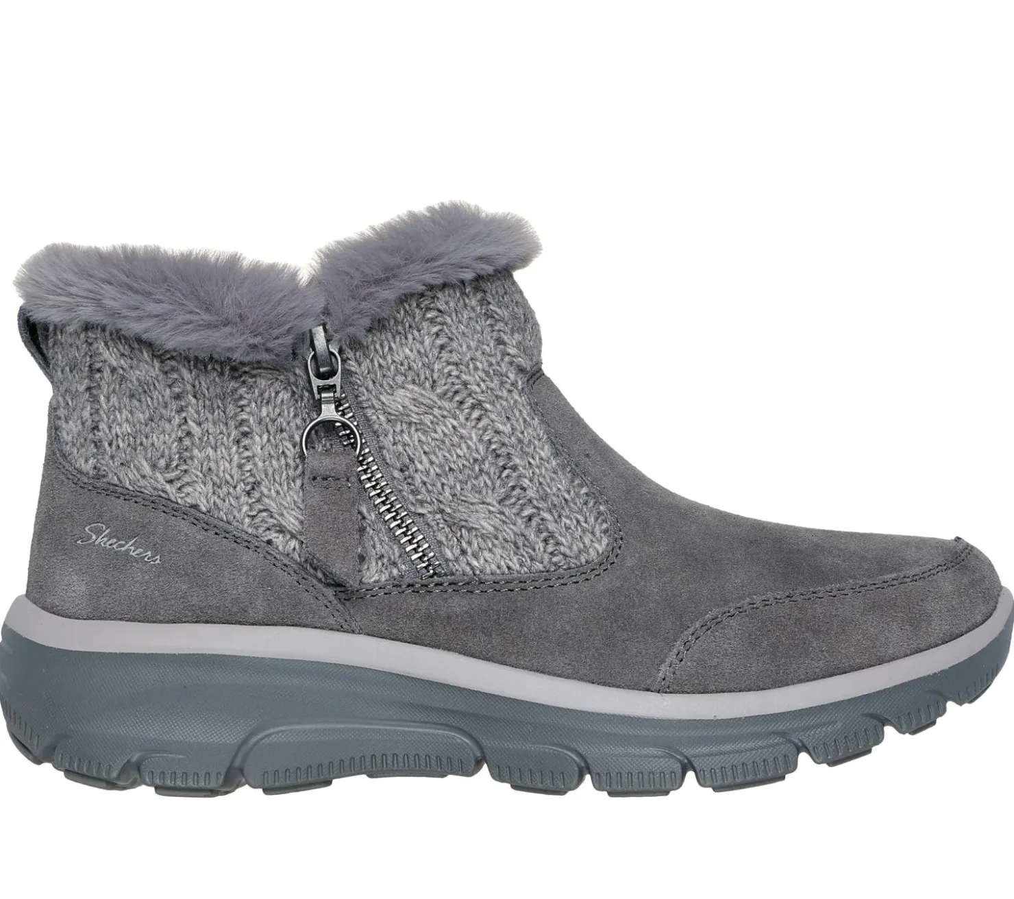 Boots<SKECHERS Relaxed Fit: Easy Going - Cozy Inn GRAY
