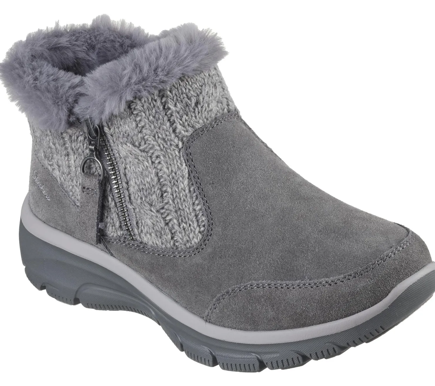 Boots<SKECHERS Relaxed Fit: Easy Going - Cozy Inn GRAY