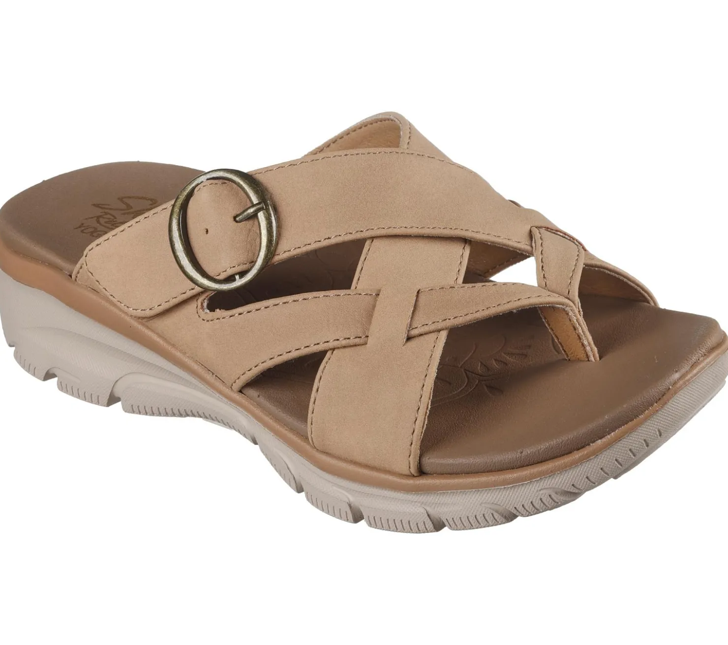 Sandals<SKECHERS Relaxed Fit: Easy Going - Sundown CHESTNUT