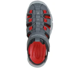 Sandals<SKECHERS Relix - Valdex CHARCOAL / RED
