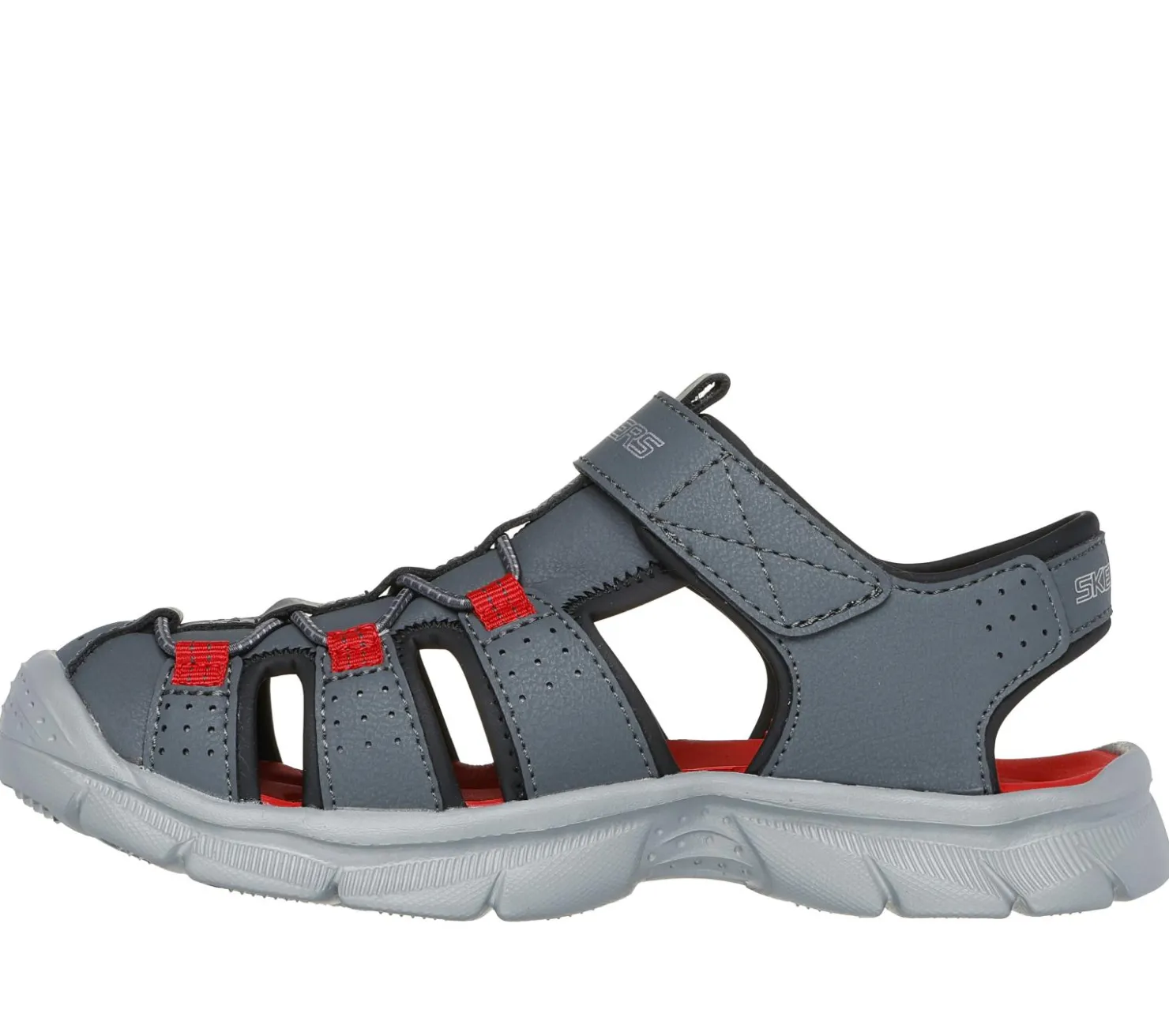 Sandals<SKECHERS Relix - Valdex CHARCOAL / RED