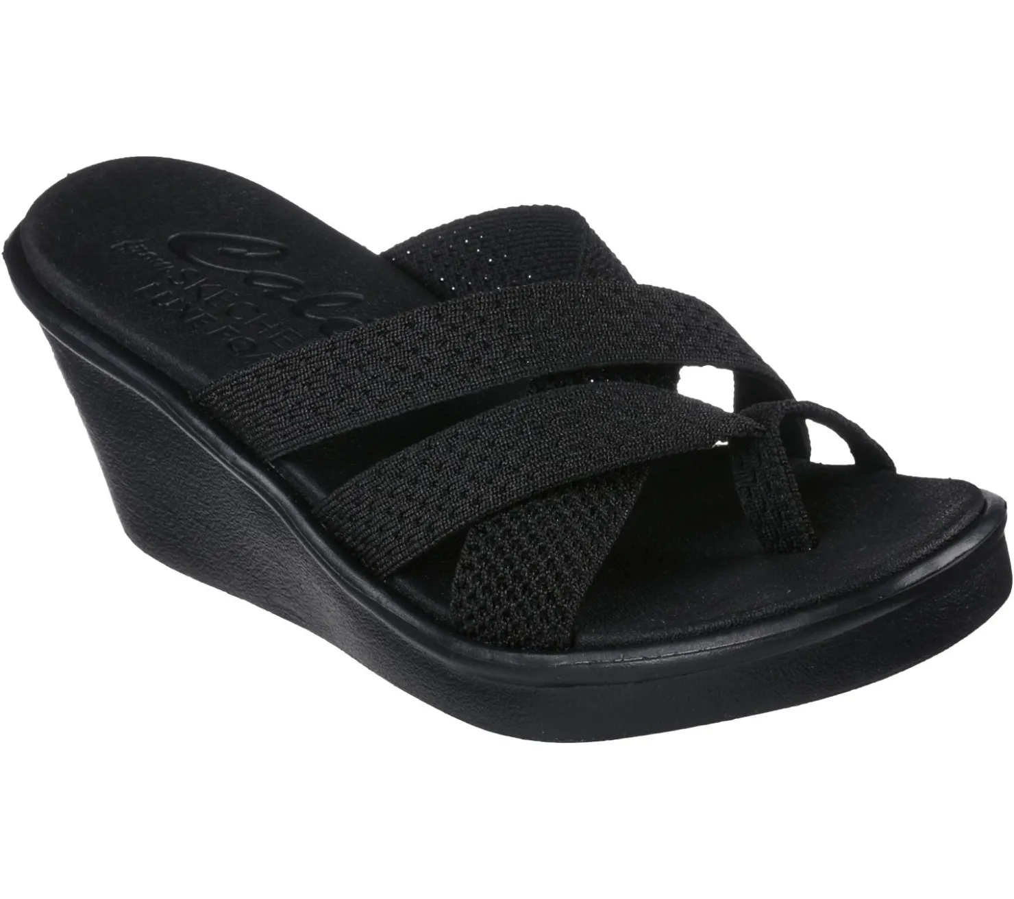 Wedges|Sandals<SKECHERS Rumble On - Heat Maze BLACK