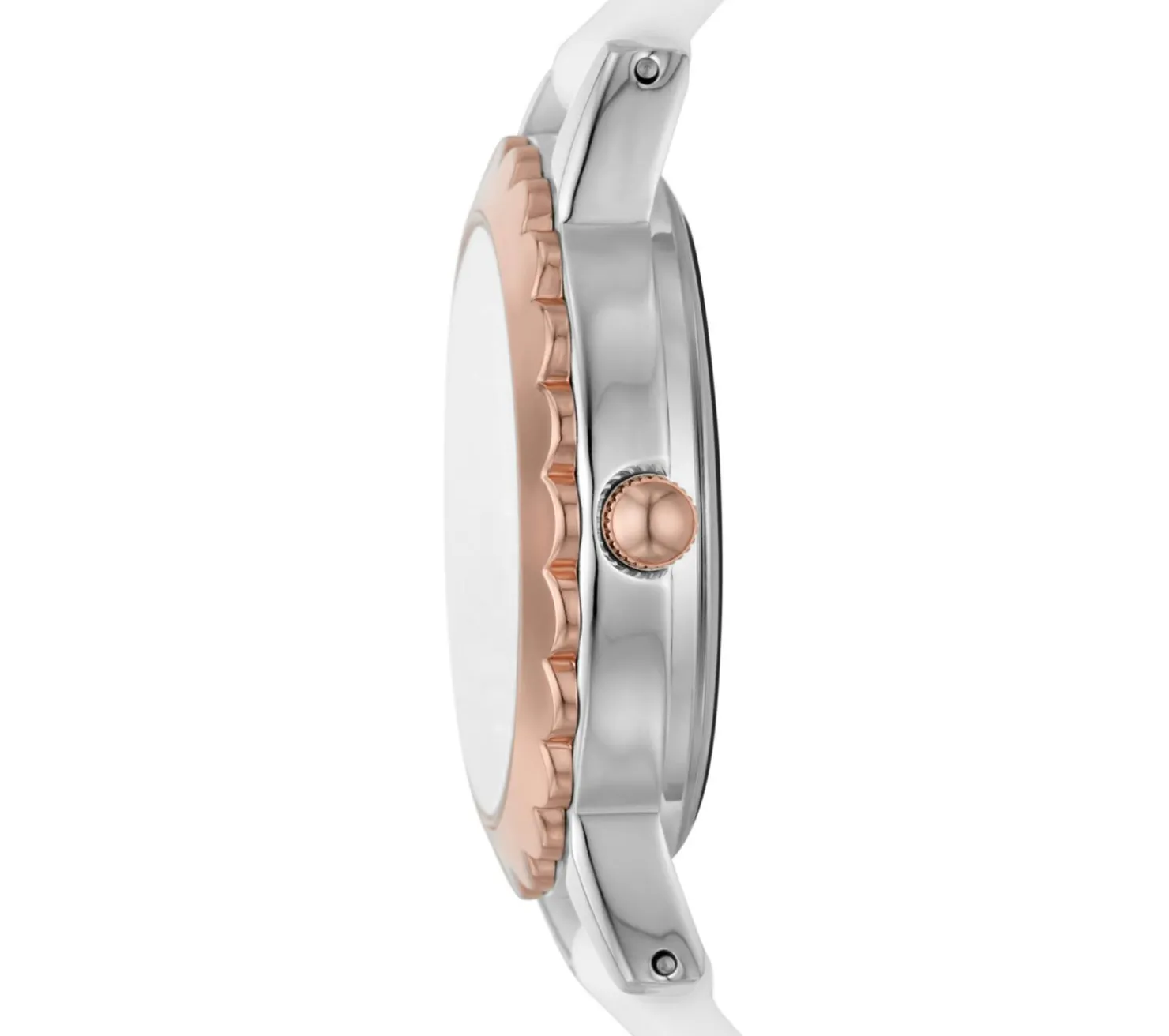 Accessories|Watches<SKECHERS Scalloped Bezel Watch WHITE