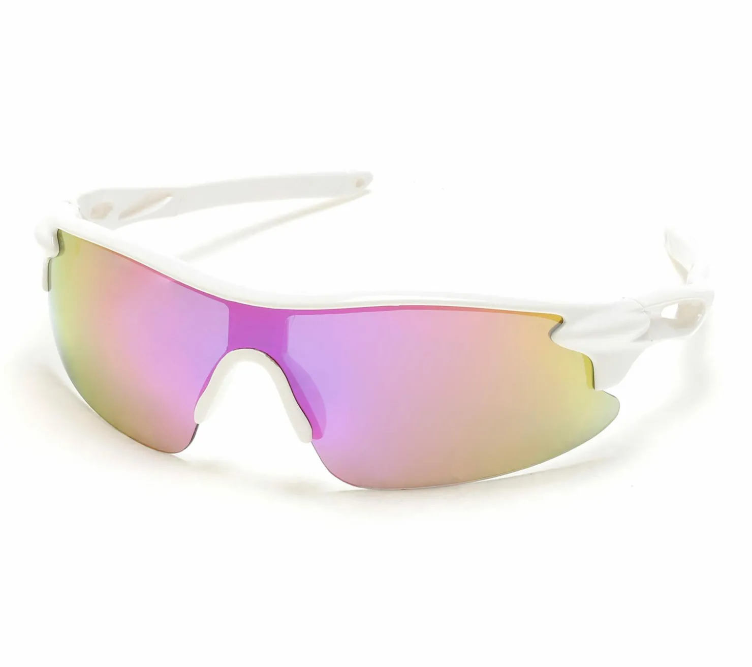 Sunglasses|Accessories<SKECHERS Semi-Rimless Sport Wrap Sunglasses WHITE