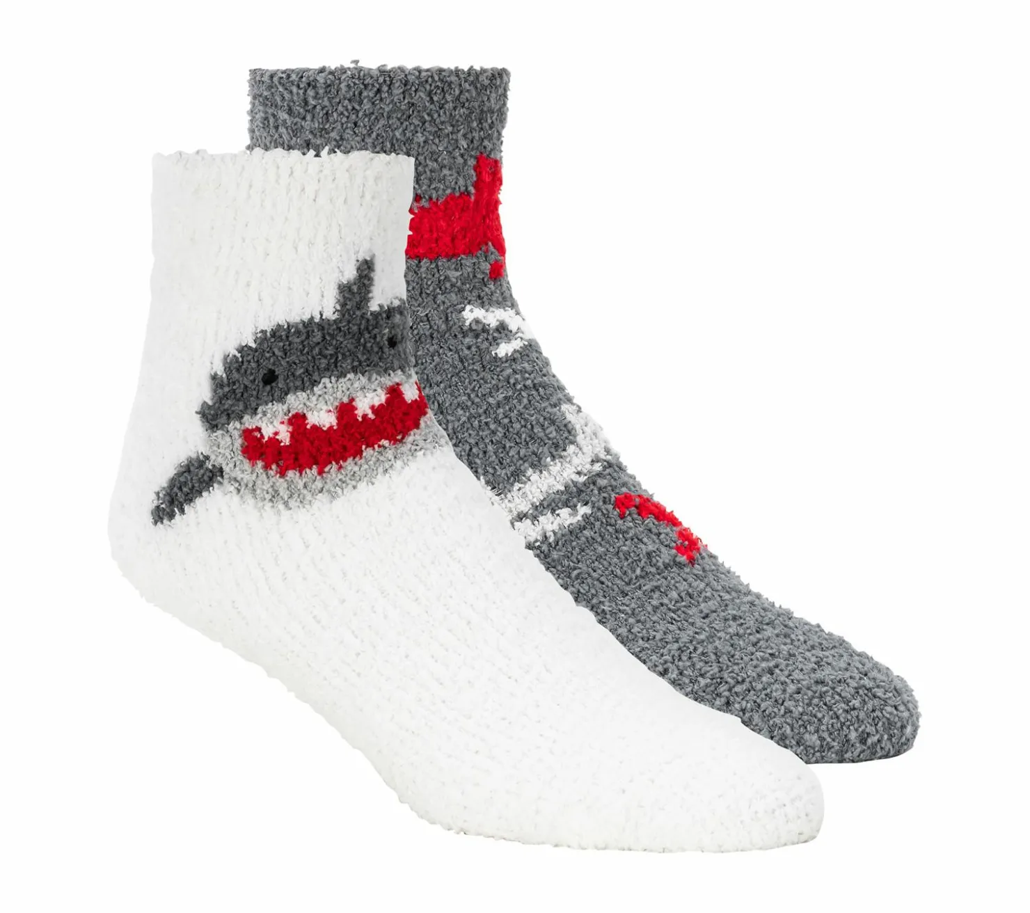 Socks|Socks<SKECHERS Shark Cozy Crew Socks - 2 Pack WHITE