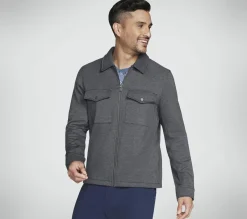 Tops|Tops<SKECHERS Skech Cloud Thermal Shacket CHARCOAL