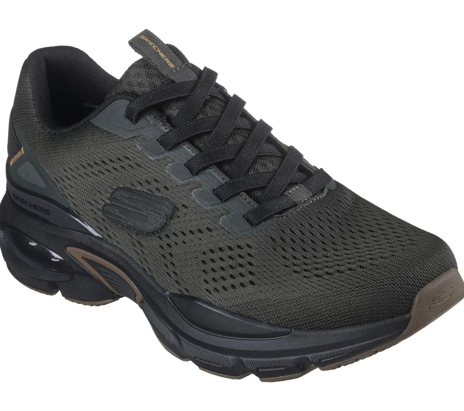 Slip-Ons|Athletic Sneakers<SKECHERS Skech-Air Ventura OLIVE / BLACK