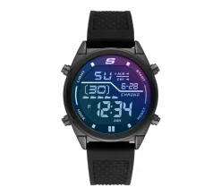 Watches|Accessories<SKECHERS Accessories Blue Face Digital Watch BLACK