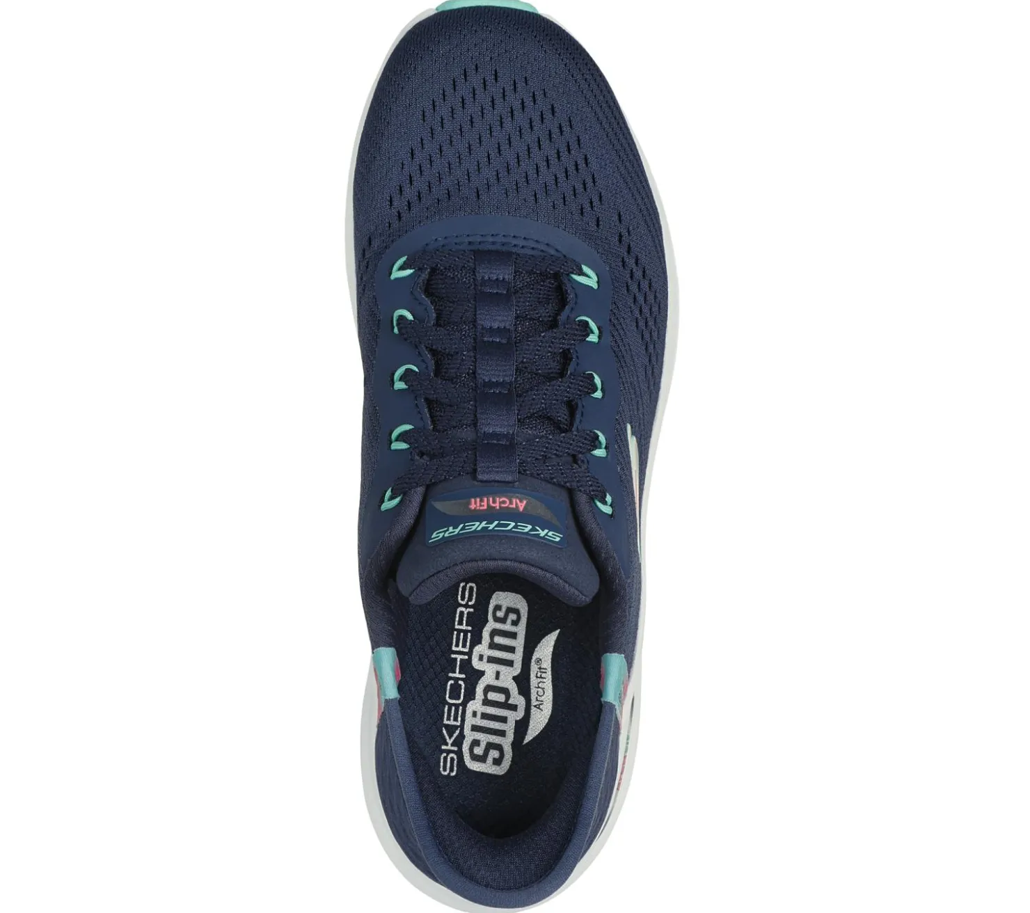 Hands Free Slip-Ins|Athletic Sneakers<SKECHERS Slip-ins: Arch Fit 2.0 - Easy Chic NAVY / TURQUOISE